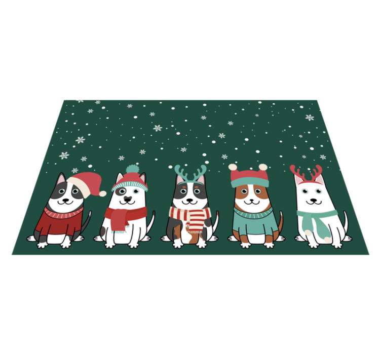 Pegatinas de navidad Perros de navidad - TenVinilo