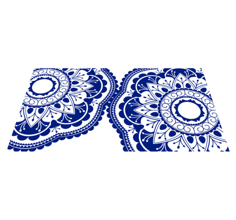 Aflombra vinilica azul alfombra de vinilo azul oscuro con formas  - TenVinilo