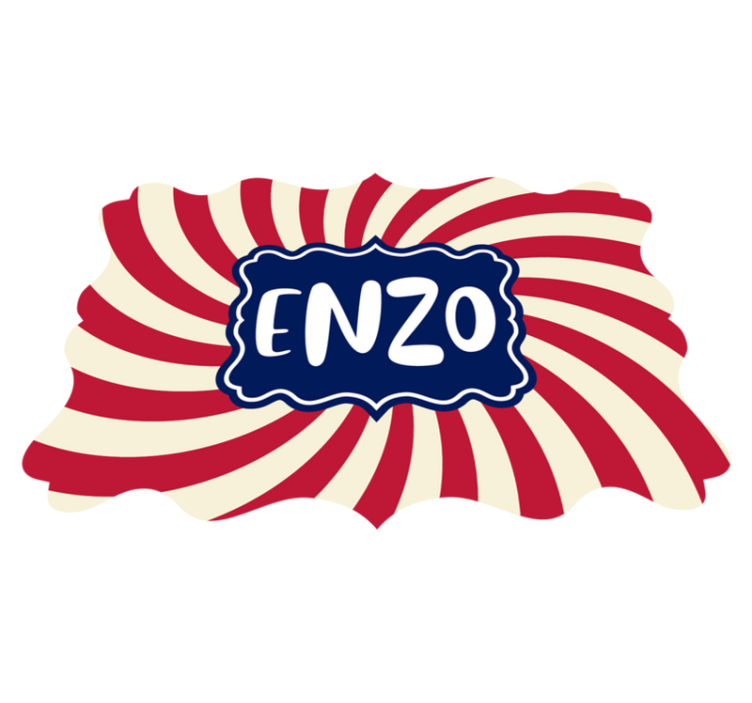 Alfombra vinílica con nombre Circo con nombre - TenVinilo