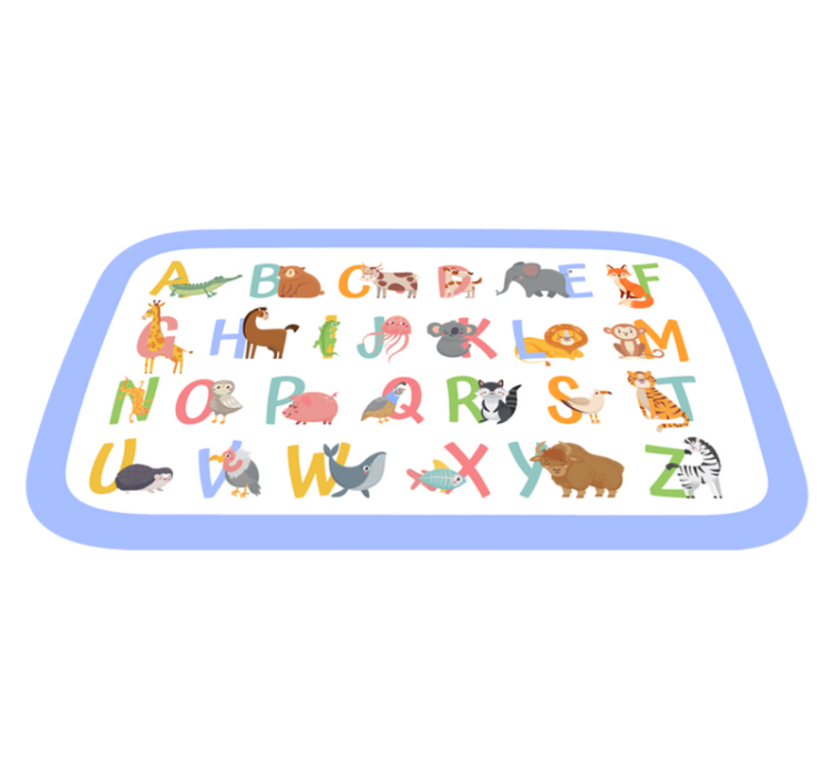 Alfombra vinílica abecedario juego de animales del alfabeto - TenVinilo