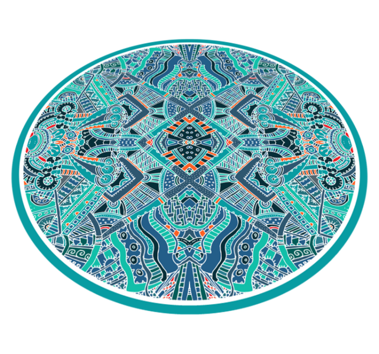 Alfombra vinílica mandala circularidad mandala - TenVinilo