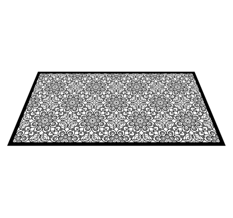 Alfombra vinílica geométrica mandalas intrincados - TenVinilo