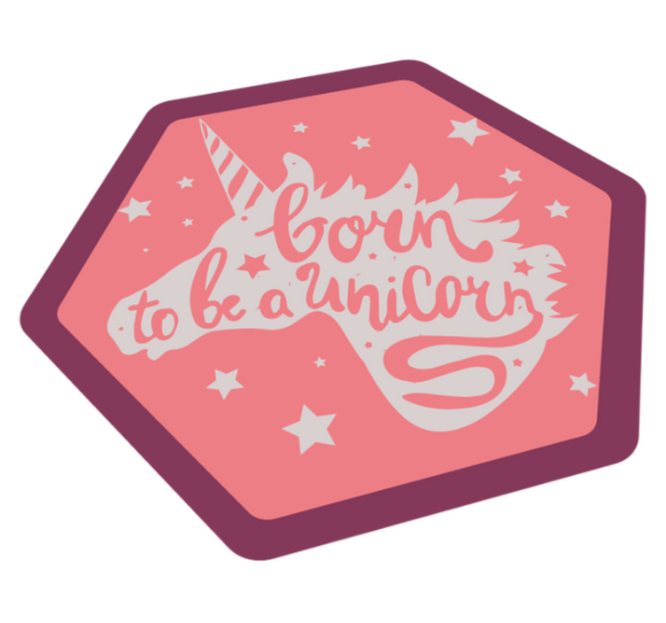 Alfombra vinílica bebé unicornio nacido - TenVinilo