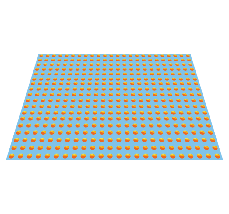 Alfombra vinílica imitación madera patrón naranjas sol - TenVinilo