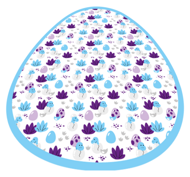 Aflombra vinílica animales Dinosaurios bebés saliendo de los huev - TenVinilo