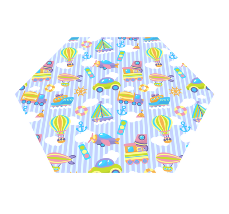 Alfombra vinílica infantil imágenes de la infancia - TenVinilo