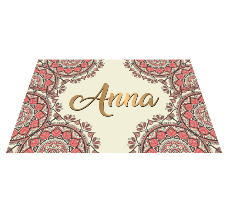 Alfombra vinílica personalizable mandala personalizado - TenVinilo