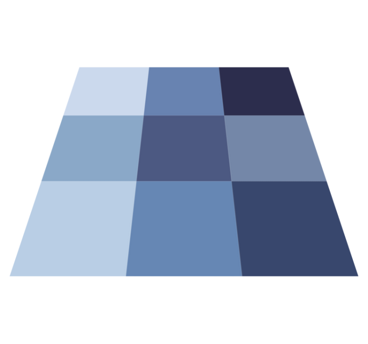 Alfombra vinílica geométrica patrón de cuadros azules - TenVinilo