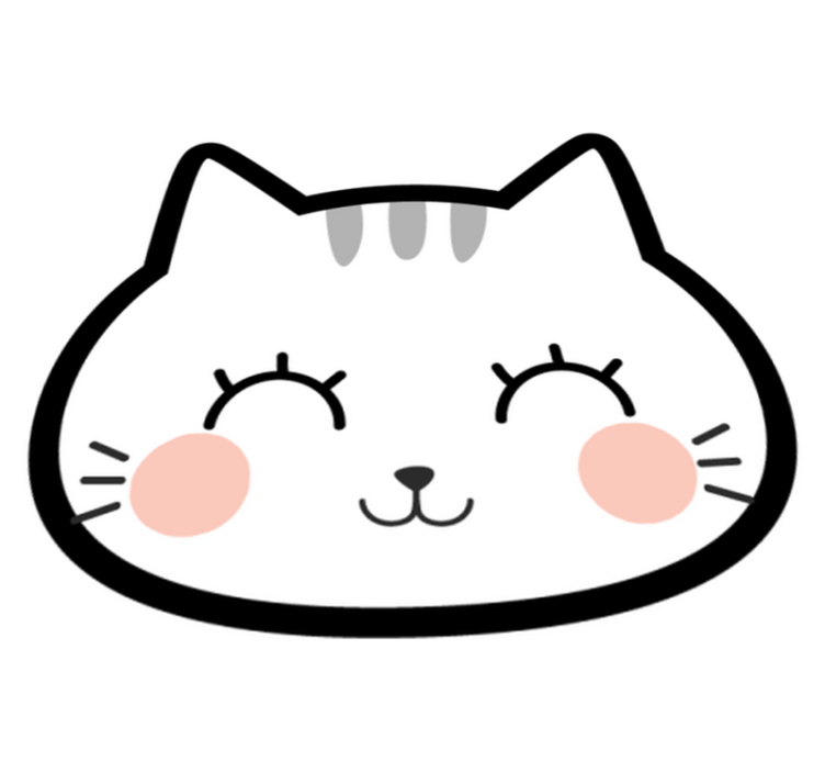 Alfombra vinílica infantil gato nórdico feliz - TenVinilo