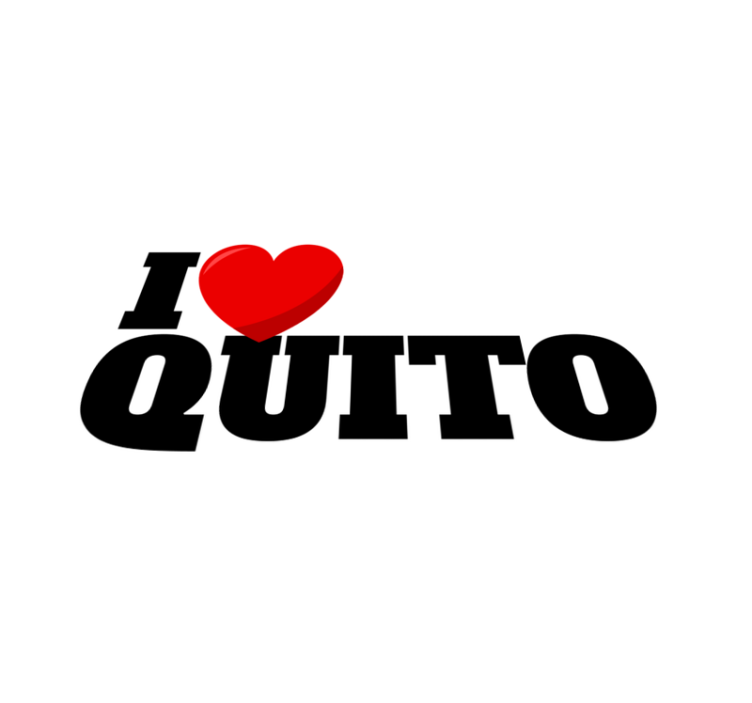 Alfombra vinílica frase I love Quito - TenVinilo