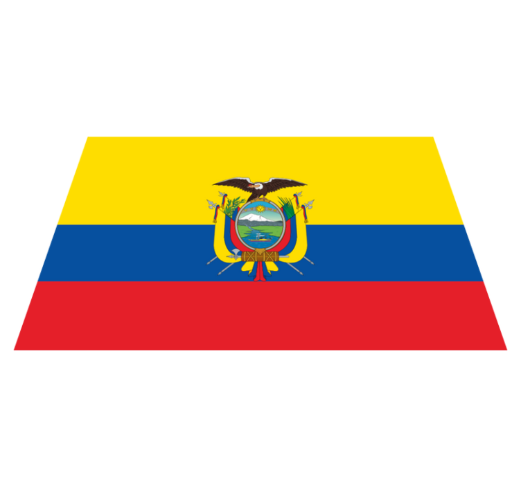 Alfombra vinílica rayas bandera Ecuador - TenVinilo