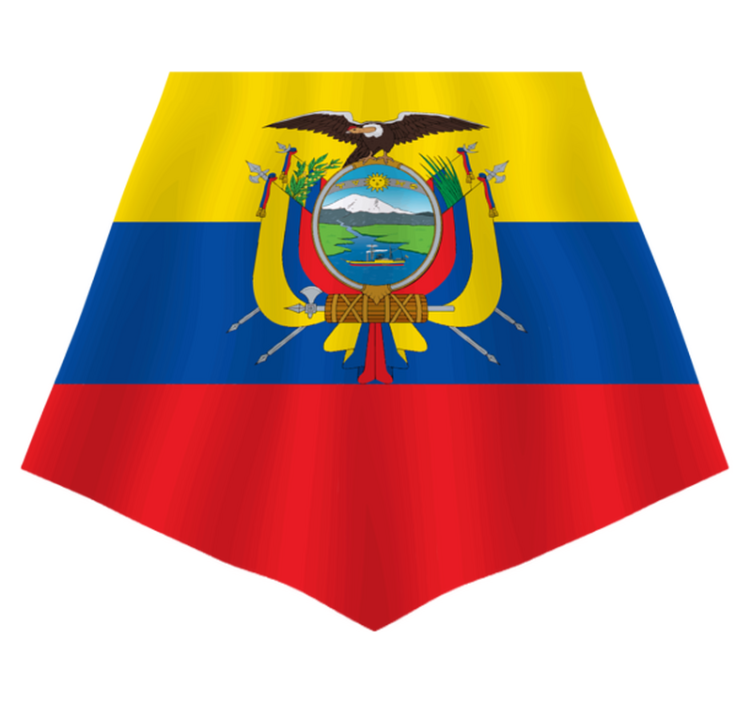 Alfombra vinílica rayas escudo Ecuador - TenVinilo