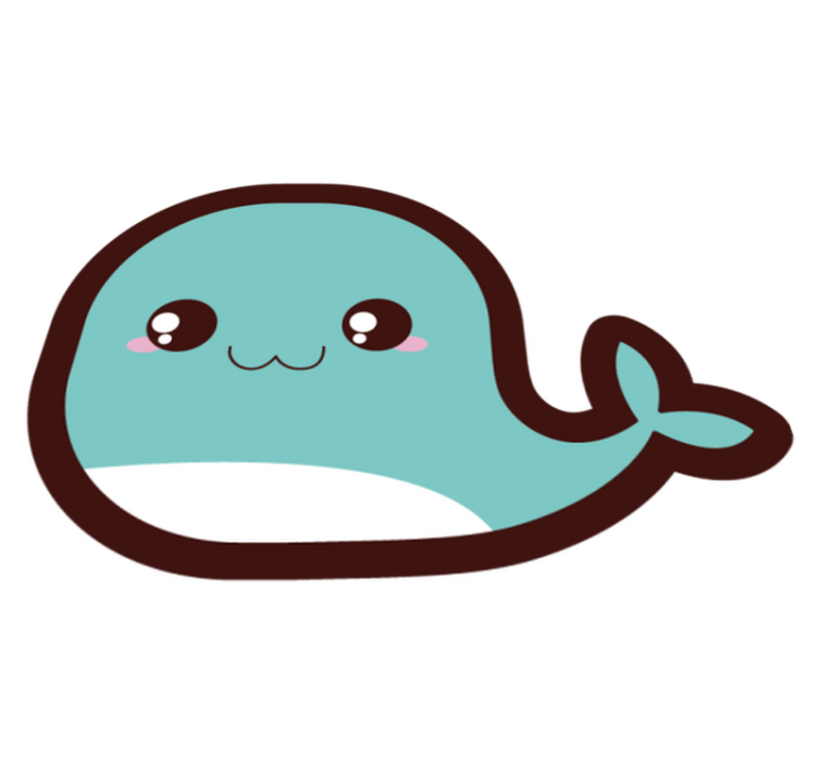 Aflombra vinílica animales Ballena de anime - TenVinilo