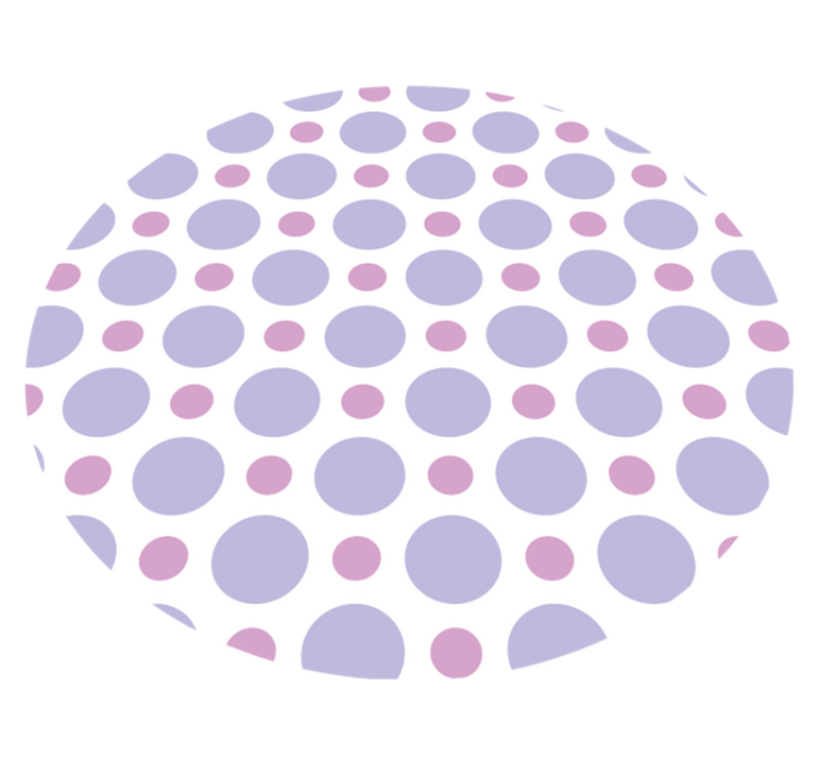 Alfombra vinílica rayas patrón de puntos circulares - TenVinilo