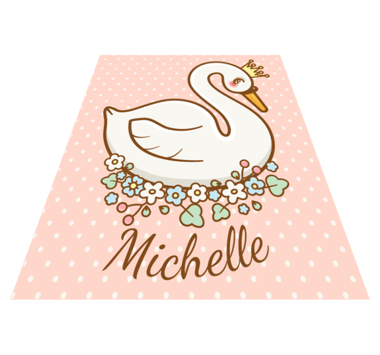 Alfombra vinílica personalizable paisaje de cisnes - TenVinilo