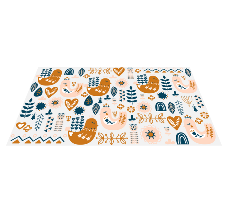 Alfombra vinílica infantil patrones de guardería juguetones - TenVinilo