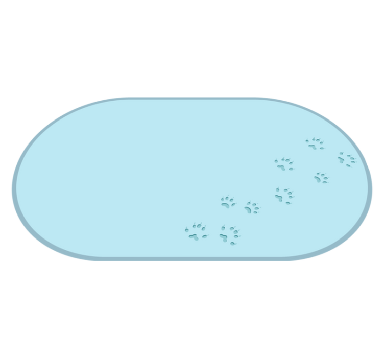 Alfombra vinílica de animales senderos de huellas de patas - TenVinilo