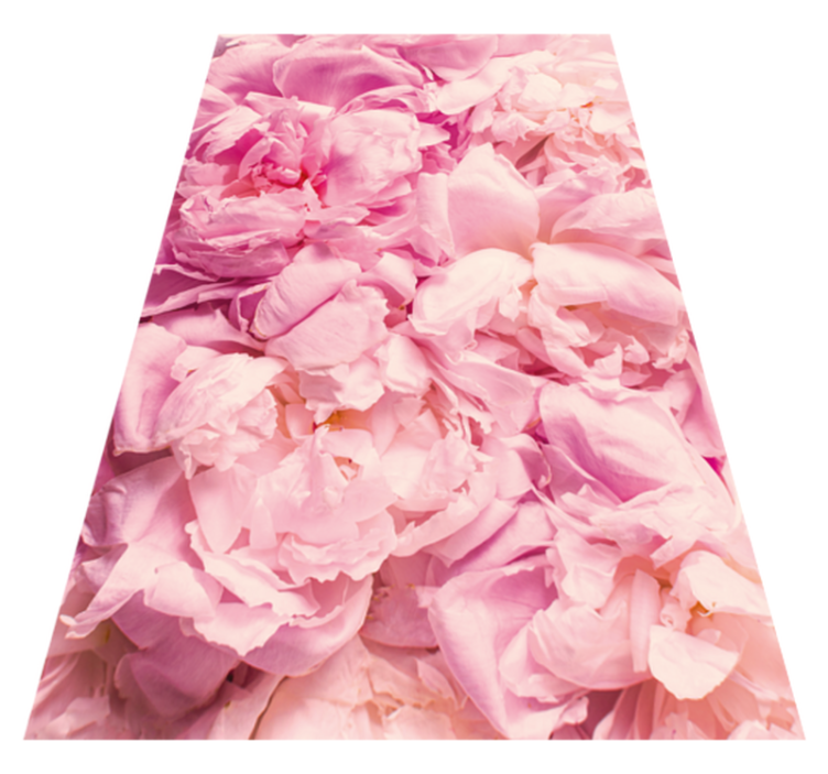 Alfombra vinílica flores rosadas realistas - TenVinilo