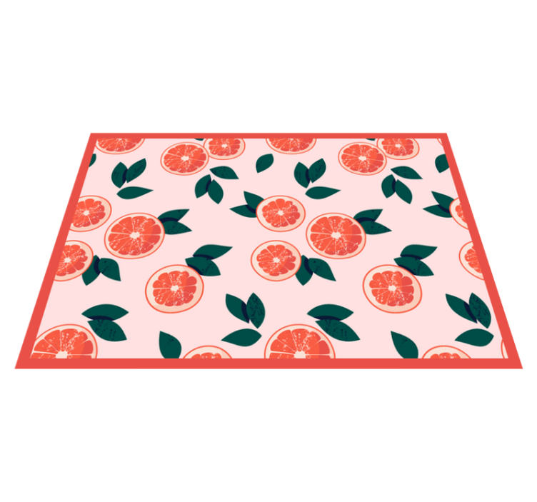Alfombra vinílica flores floral cítrico rosa - TenVinilo