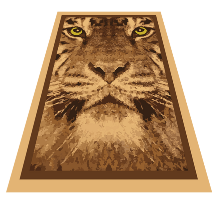 Alfombra vinílica de animales majestuosa cara de tigre - TenVinilo