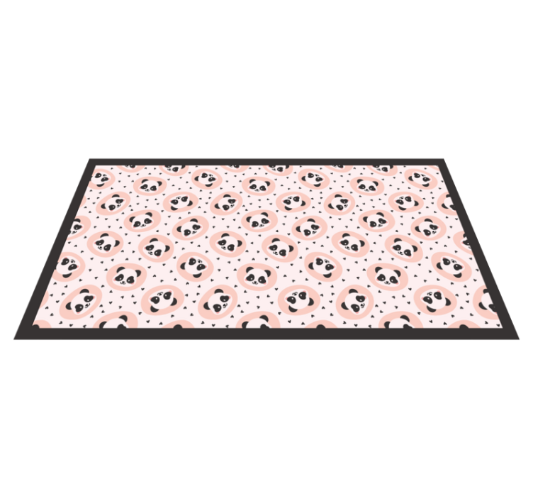 Alfombra vinílica de animales caras de panda bebé - TenVinilo