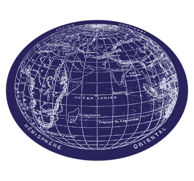 Alfombra vinílica dormitorio visualización del mapa mundial - TenVinilo