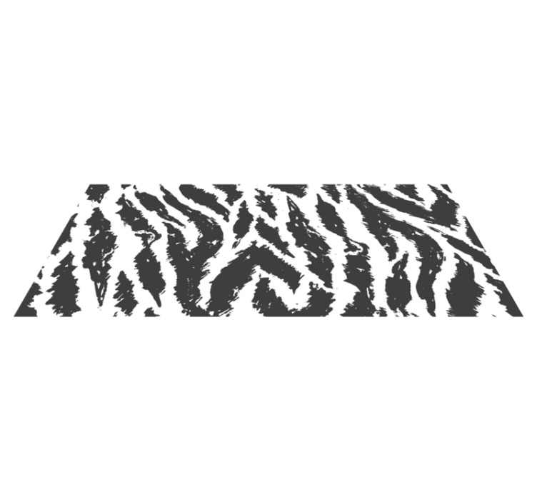 Alfombra vinilo animal print piel tigre blanca - TenVinilo