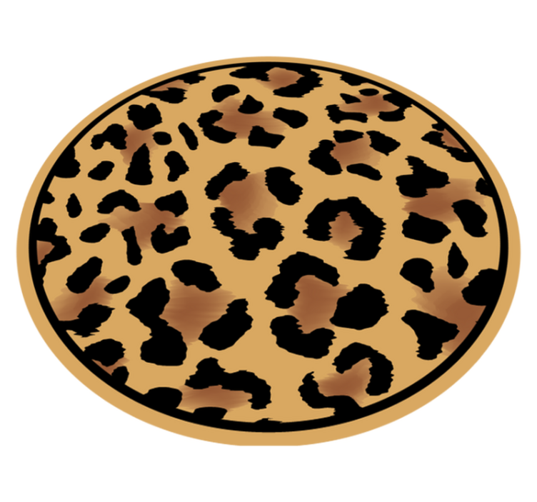 Alfombra vinílica animal print patrón de leopardo salvaje - TenVinilo