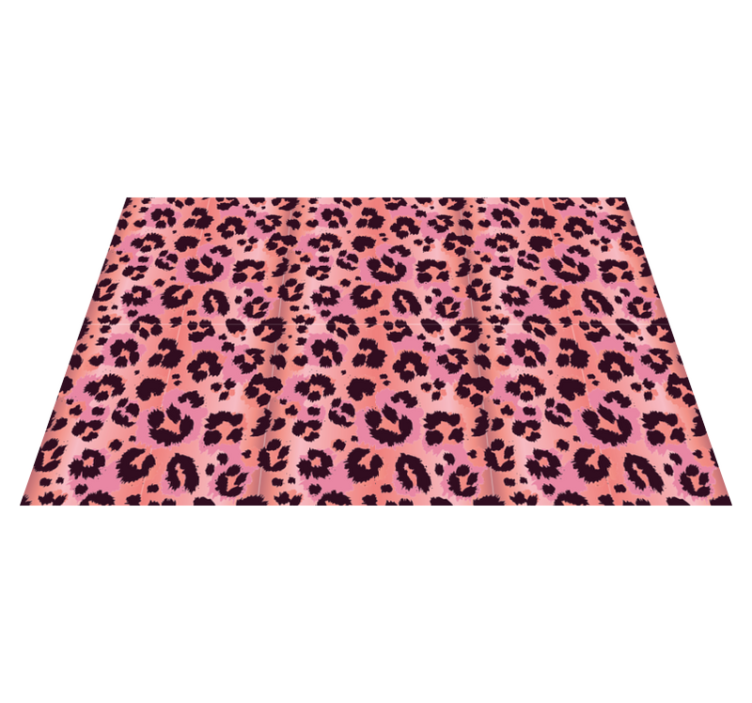 Alfombra vinílica animal print de leopardo rosa - TenVinilo