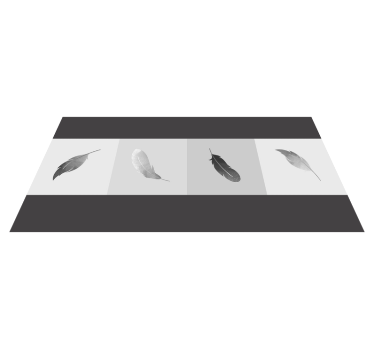 Alfombra vinílica de animales minimalismo de plumas - TenVinilo