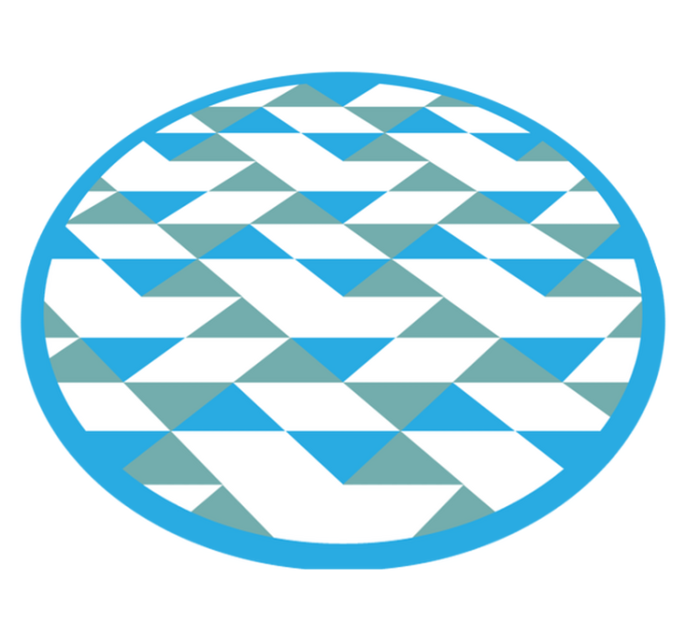 Alfombra de vinilo de azulejo triángulos azules - TenVinilo