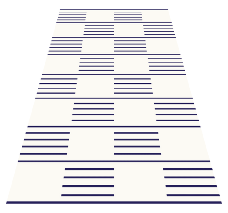 Alfombra vinílica nórdica cuadrados con rayas - TenVinilo