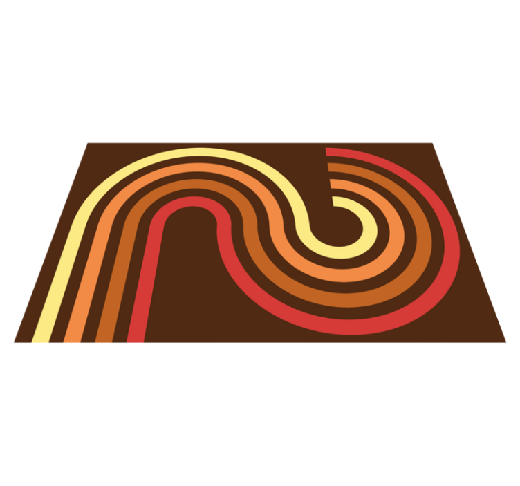 Alfombra vinílica vintage rayas retro - TenVinilo