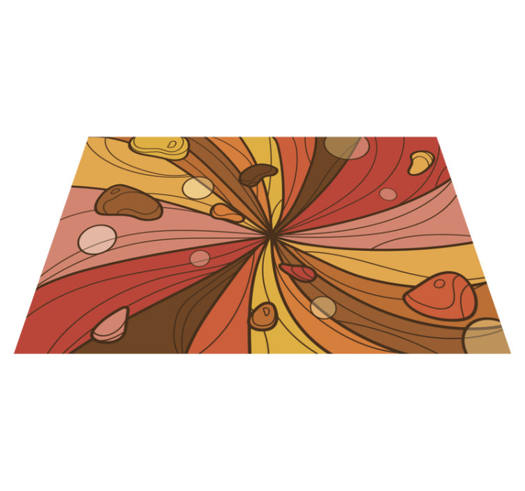 Alfombra vinílica vintage flor arremolinada - TenVinilo