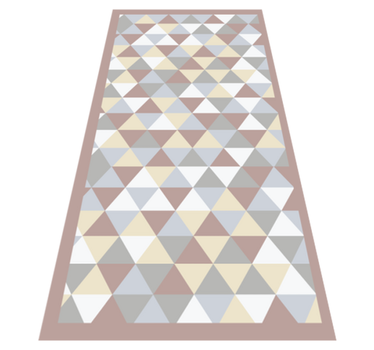 Alfombra vinílica geométrica paleta de colores triangular - TenVinilo