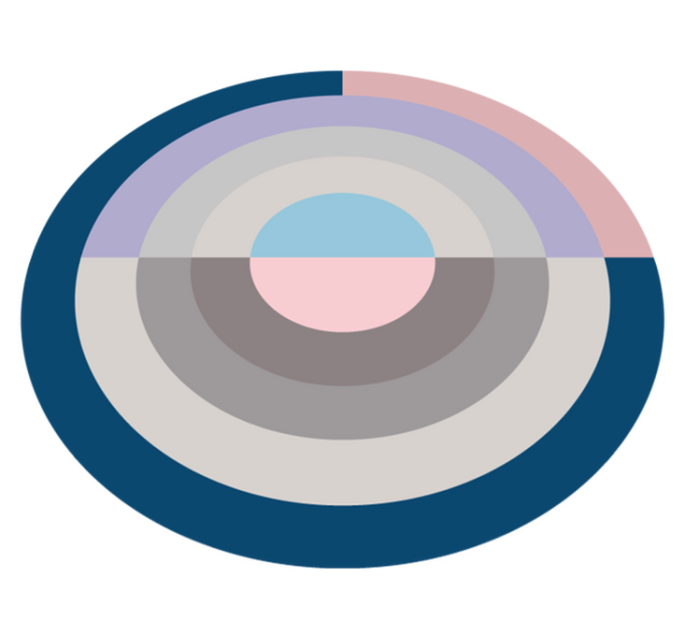 Alfombra vinílica moderna paleta de colores circular - TenVinilo