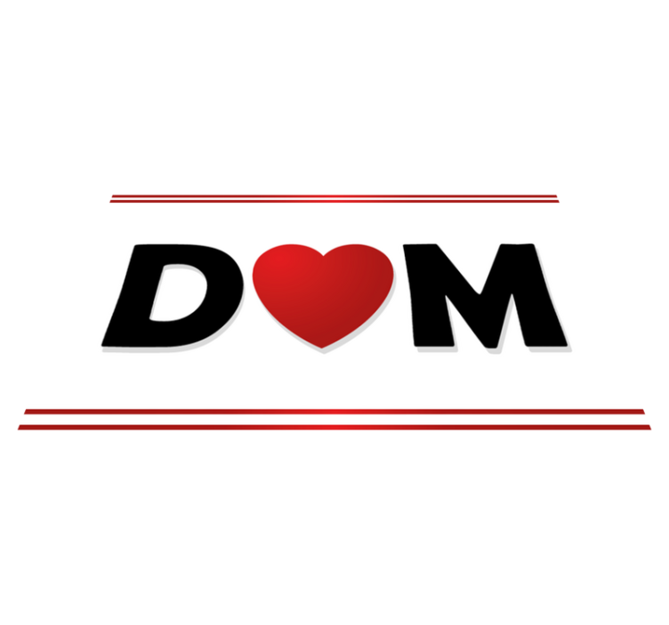 Alfombra vinílica personalizable iniciales de pareja - TenVinilo