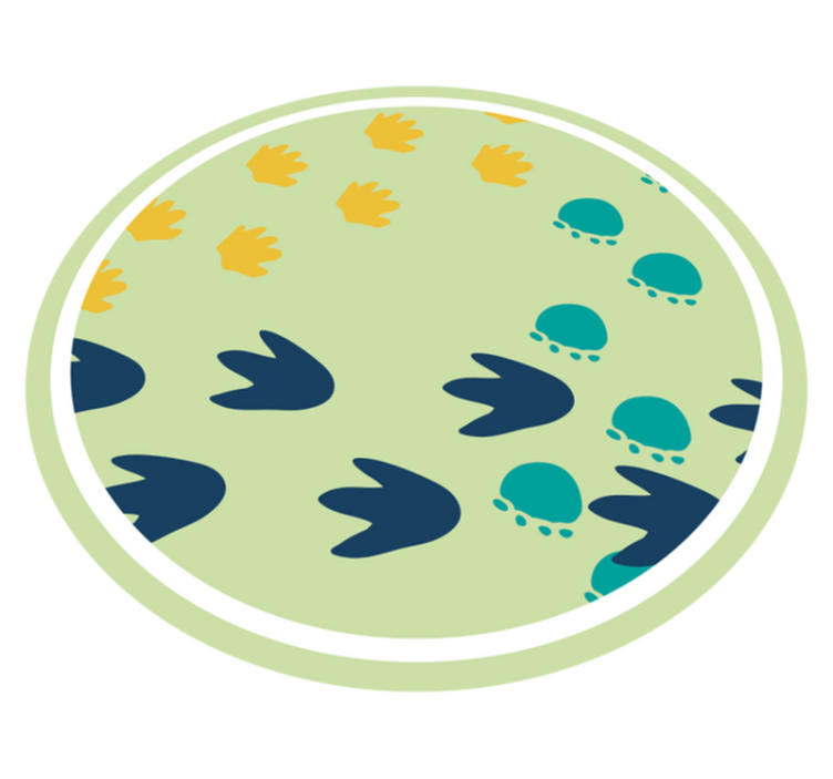 Alfombra vinílica bebé Huellas de dinosaurios - TenVinilo