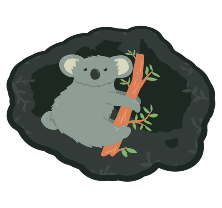 Alfombra vinílica de animales lindo dije de koala - TenVinilo