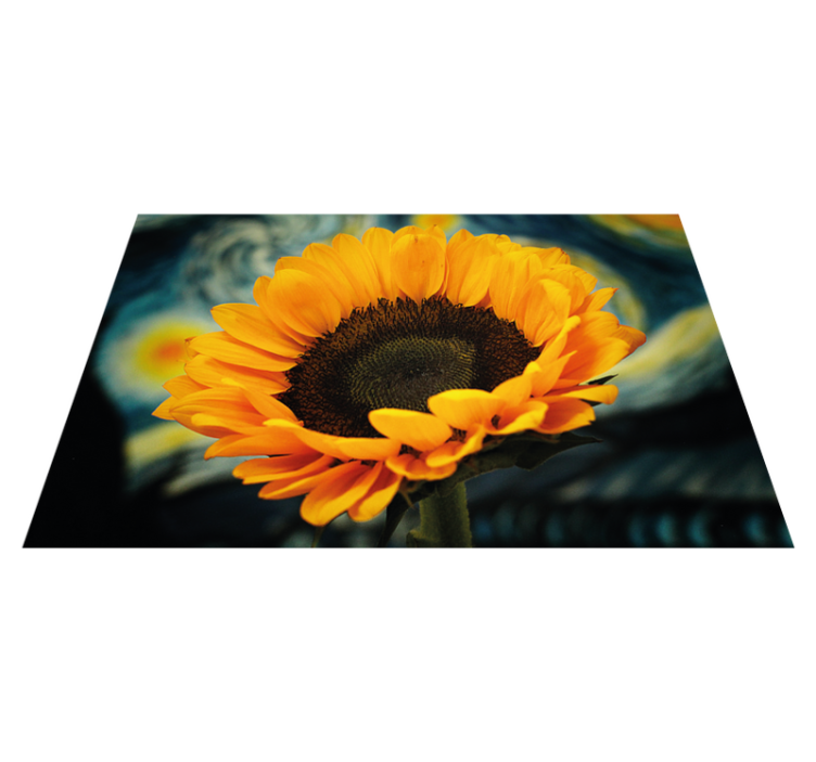 Alfombra vinílica dormitorio Grandes girasoles - TenVinilo