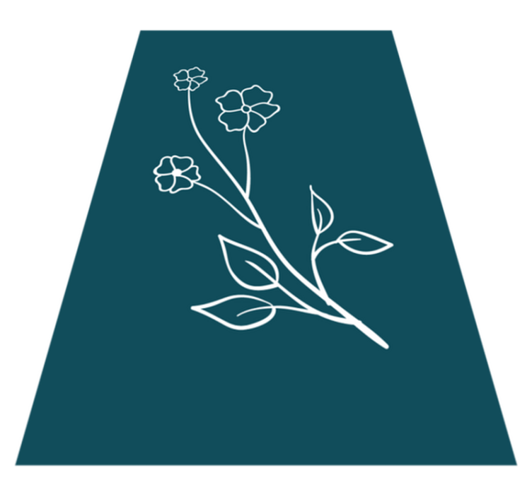 Alfombra vinílica flores tallo floral expresivo - TenVinilo