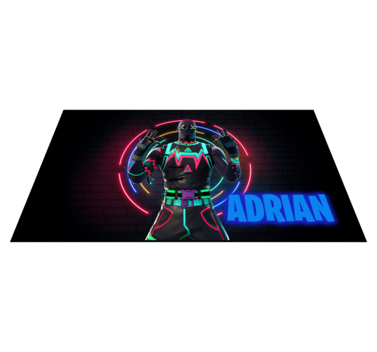 Alfombra vinílica personalizable pantalla de neon - TenVinilo