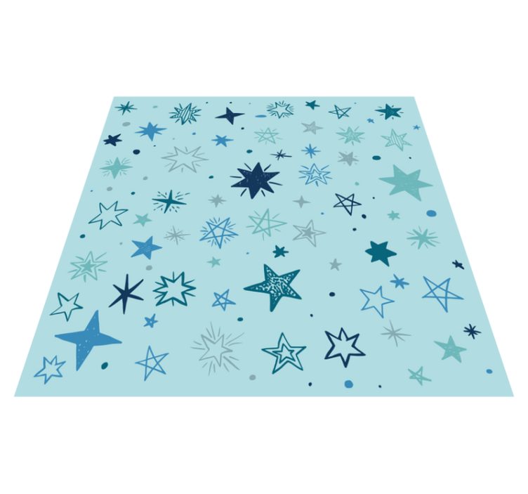 Alfombra vinílica dormitorio Estrellas azules - TenVinilo