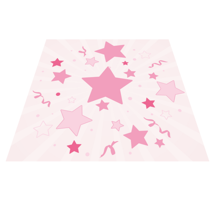 Alfombra vinílica estrellas motivo festivo rosa - TenVinilo