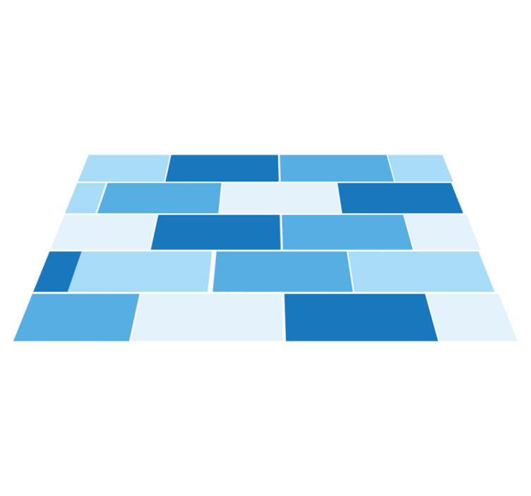 Alfombra vinílica hidráulica patrón de ladrillo azul - TenVinilo