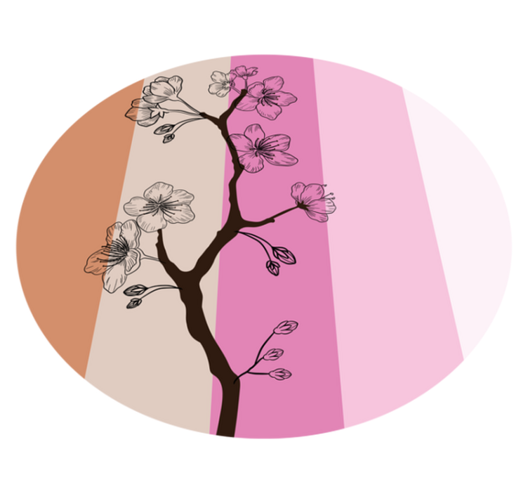 Alfombra vinílica flores elegancia de flor de cerezo - TenVinilo