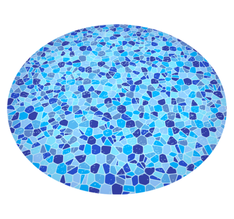 Alfombra vinílica imitación mármol textura de mosaico azul - TenVinilo