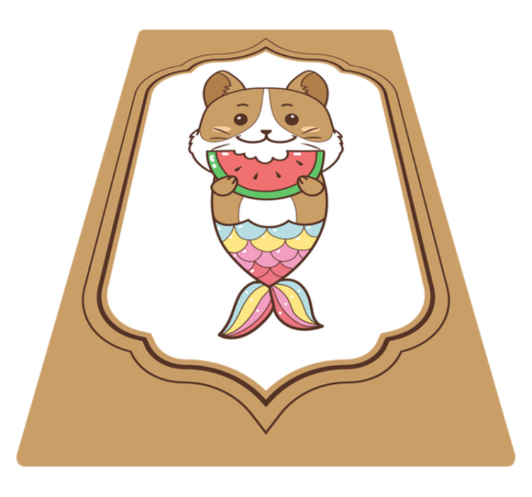 Alfombra vinílica de animales lindo personaje de sirena - TenVinilo