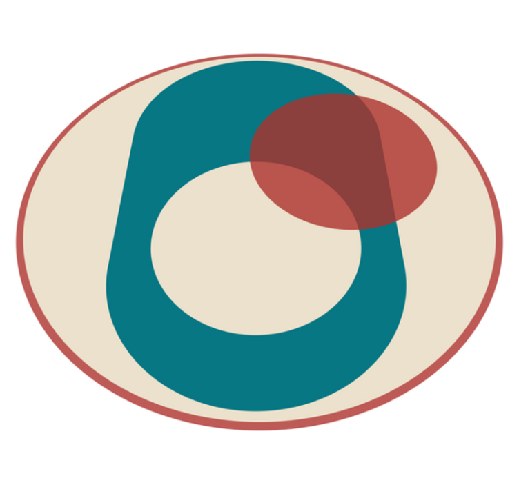 Alfombra vinílica moderna círculos en armonía - TenVinilo