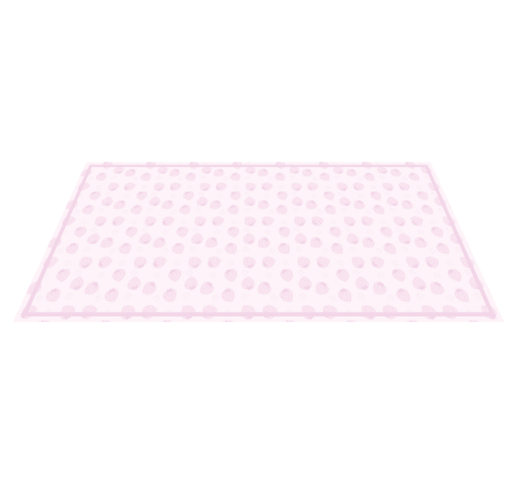Alfombra vinílica cocina patrón de fresa rosa - TenVinilo